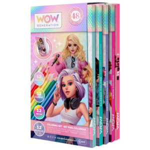 48 crayons couleur avec carnet WOW GENERATION