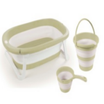 Coffret Bain Pliable et 2 Seaux Vert