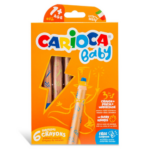 Baby Crayons 6 Pcs + Taille-crayon CARIOCA