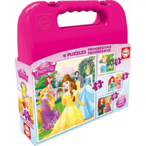 Coffret de 4 puzzles Princess EDUCA
