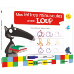 Livre ardoise loup – Les lettres minuscules avec loup