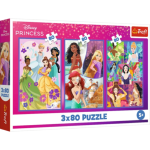 Puzzle 3×80 pcs Princess