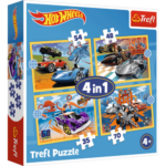 Puzzle 4 en 1 Hotwheels
