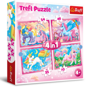 Puzzle 4 en 1 Licorne