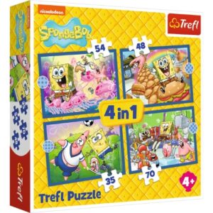 Puzzle 4 en 1 Sponge Bob TREFL