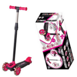 Trottinette réglable à LED 3 roues